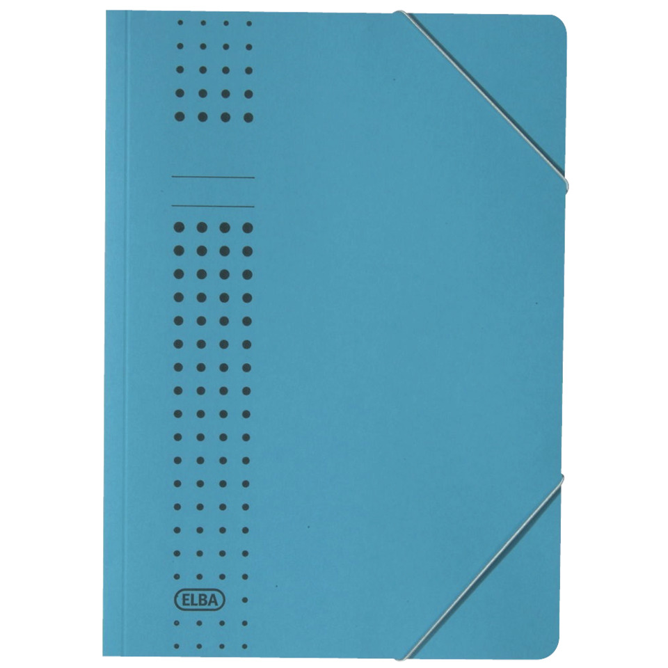 notebook, blue, perforated, elastic strap, A5