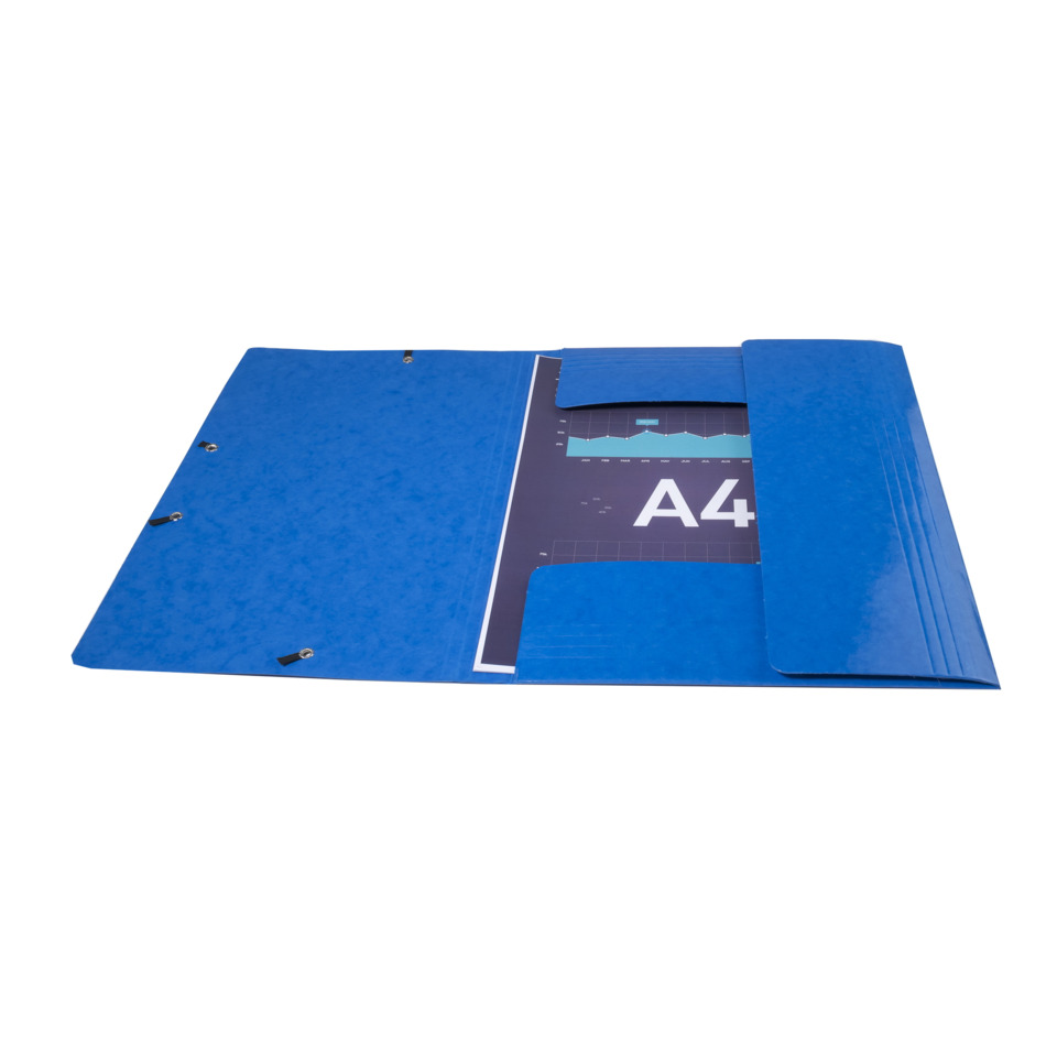 A4-Ordner, blauer Einband, Binder, Ringbinder, Dokumentenhülle