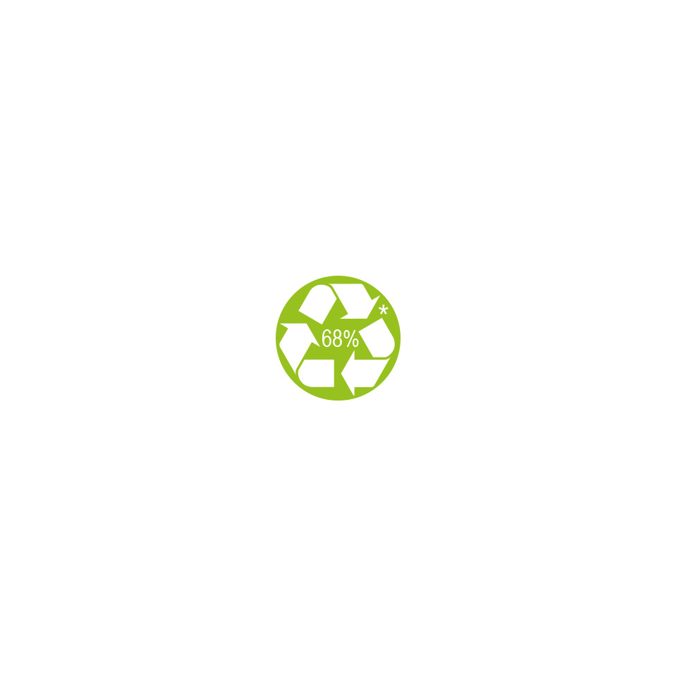 recycling-Logo, grüner-Kreis, Recycling-Pfeile, 68%, Öko-Symbol