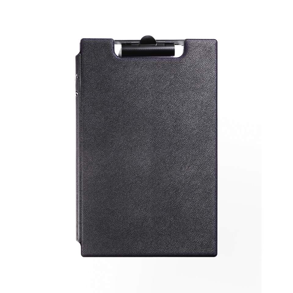 Schreibtafel, Klemmbrett, Clipboard, Kunstleder, Schwarz