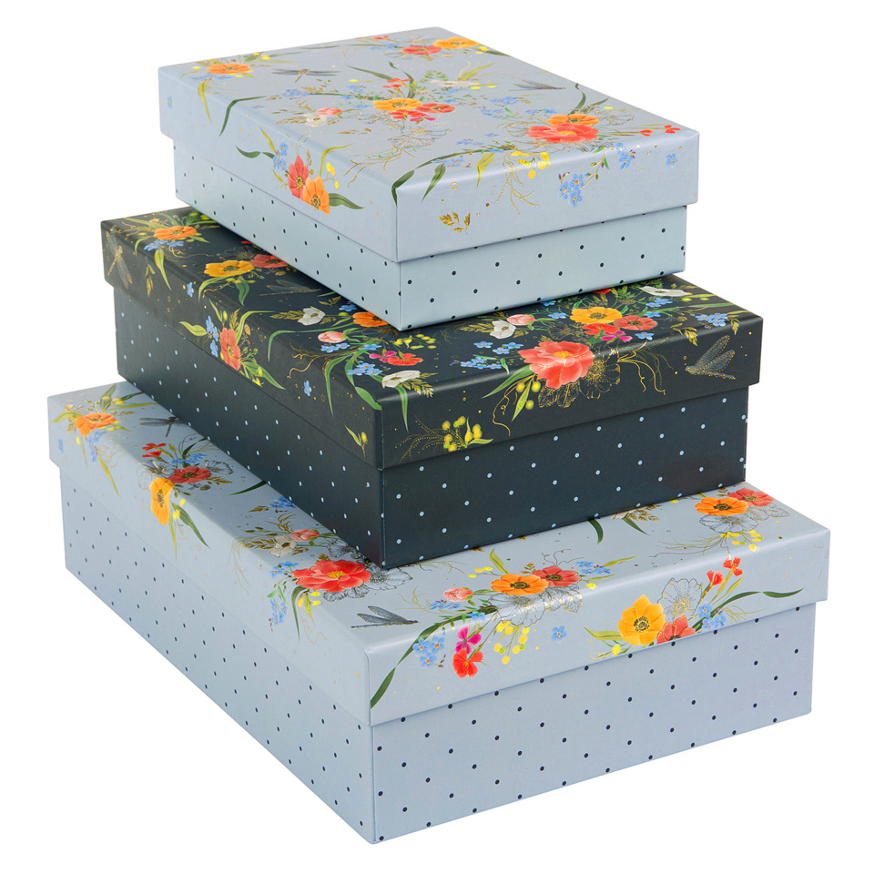 Schachteln, Geschenkboxen, Blumenmuster, Paketboxen, Kartonboxen