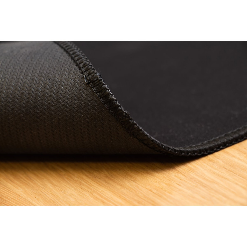 Mauspad, Gummiunterseite, Stoffoberfläche, Schwarze Farbe, Teppichunterlage
