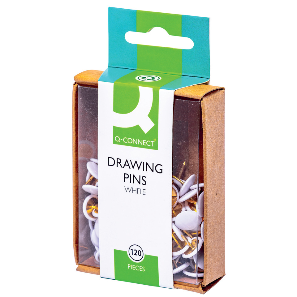 Drawing pins, Weiße Stifte, Pinnnadeln, Sortierte Nadeln, 120 Stück