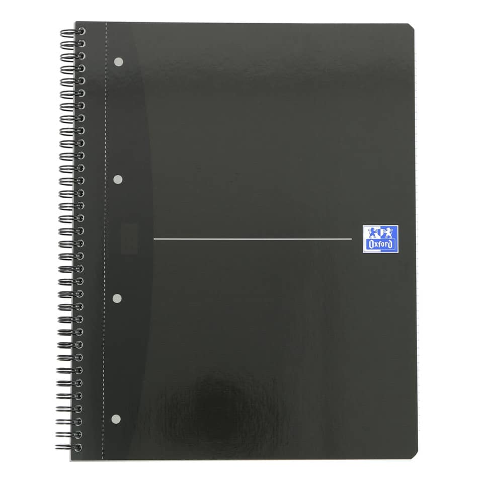 Notizbuch, Spiralbindung, Schwarz, A5, Oxford