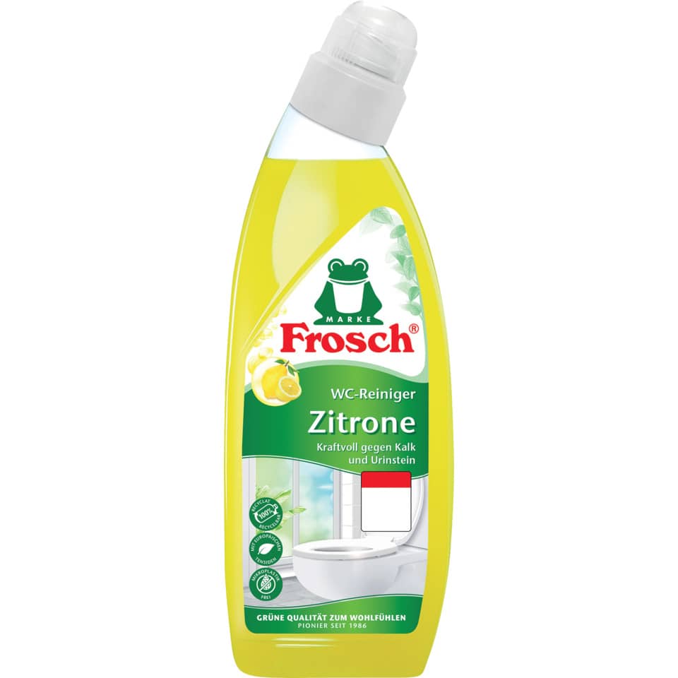 WC-Reiniger, Zitrone, Kalkentferner, Flaschenformat, Spülmittel?