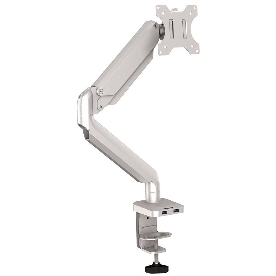  Monitorarm, Armschwenkarm, Befestigungshalter, verstellbarer Arm, metallgrau
