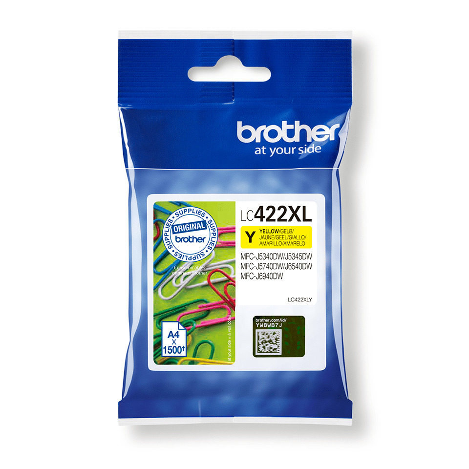 Tintenpatrone, Inkjet-Patrone, LC422XL, DIN A4, Gelb