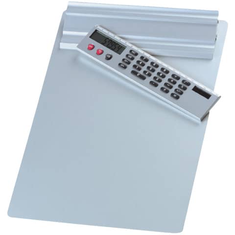 Klemmbrett +Solarrechner, A4, silber WEDO 57 954