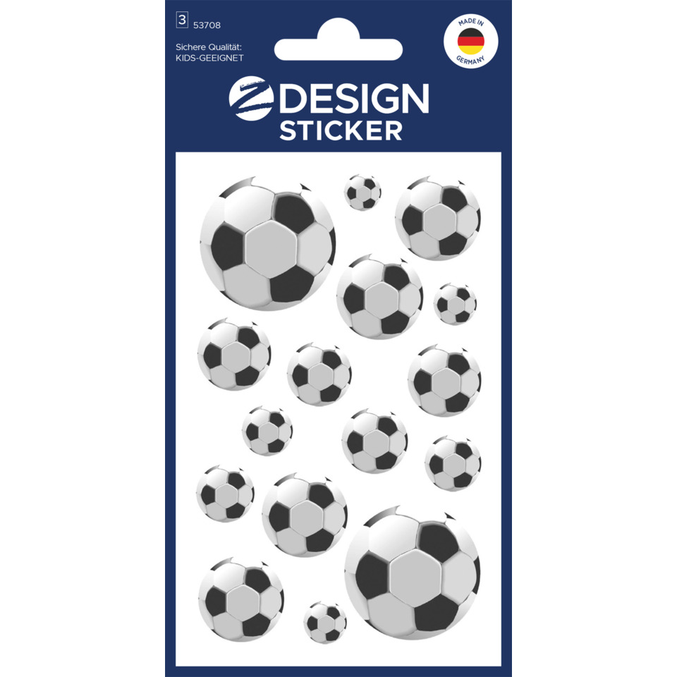 Fußball, Ball-Sticker, Football-Muster, Schwarz-Weiß-Pelz, weiße schwarze Ballformen