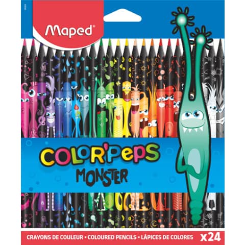 Farbstiftetui Color'Peps Monster, 24 Stück, sortiert MAPED M862624
