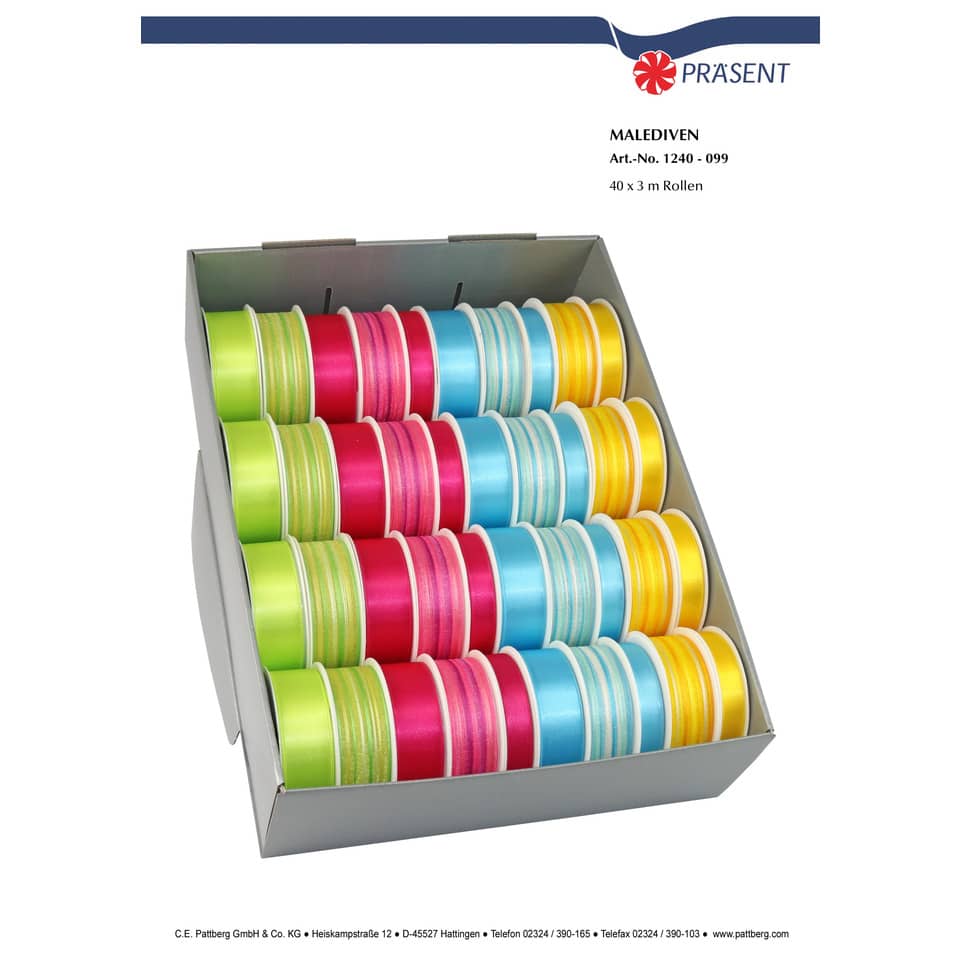 Ribbon, Spulen, Set, Colorful, Garnitur