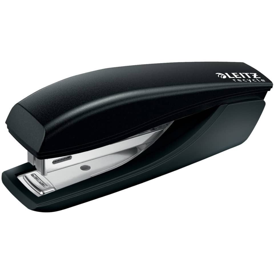 Heftgerät Mini NeXXt Recycle, 10 Blatt, Einlegetiefe 35 mm, schwarz LEITZ 5617-00-95