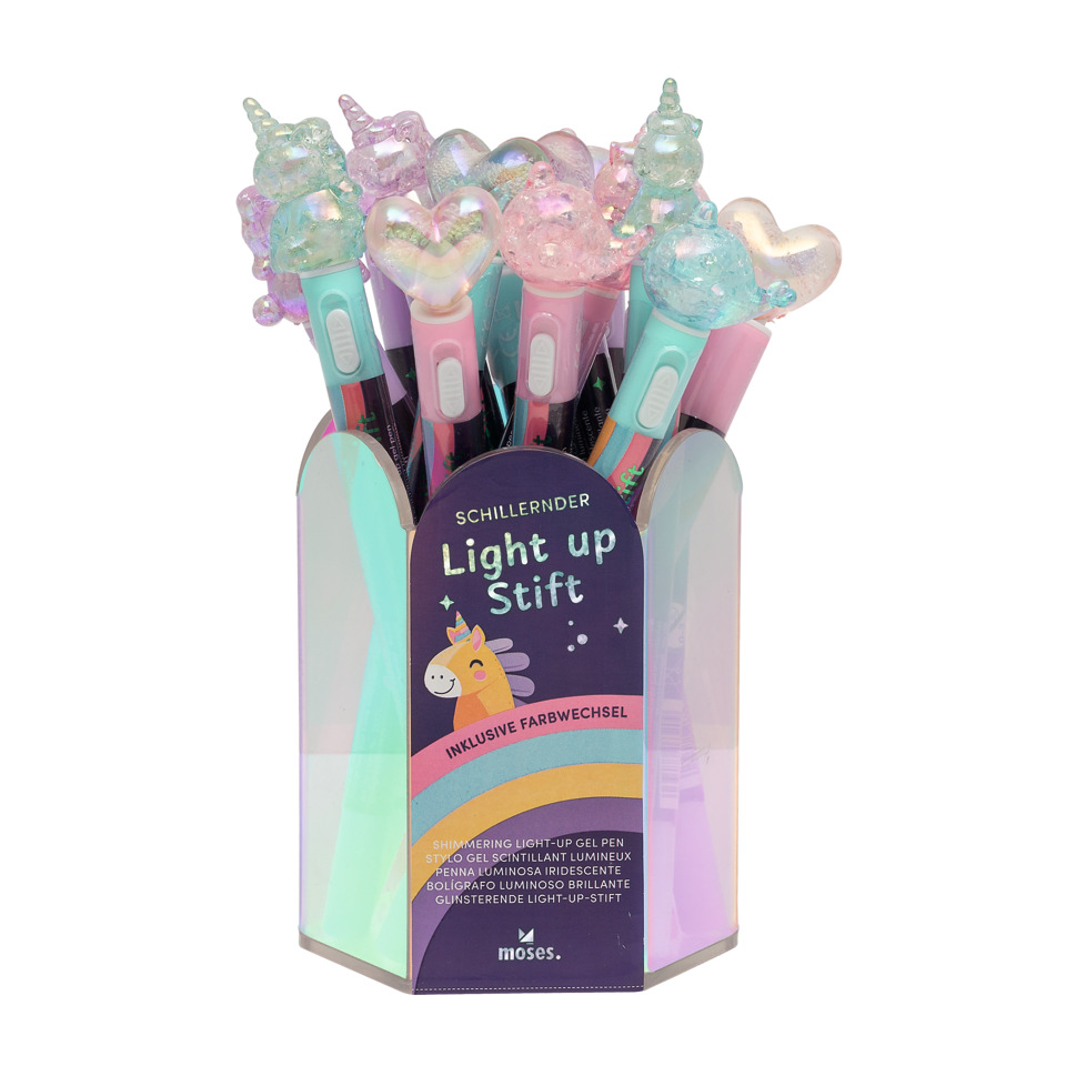 Gelschreiber Holo Light-up, sortiert MOSES. 26320