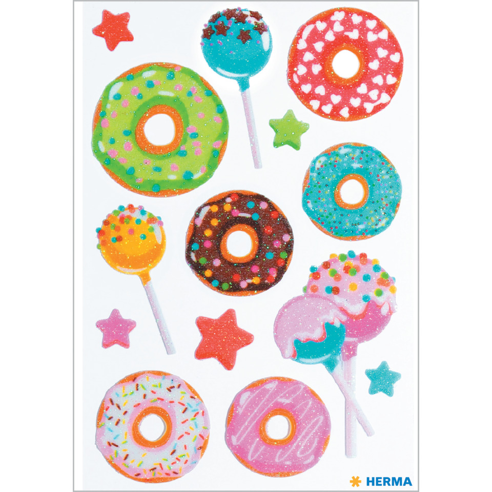 Süßigkeiten, Donuts, Lutscher, Zuckerguss, Motivdeko
