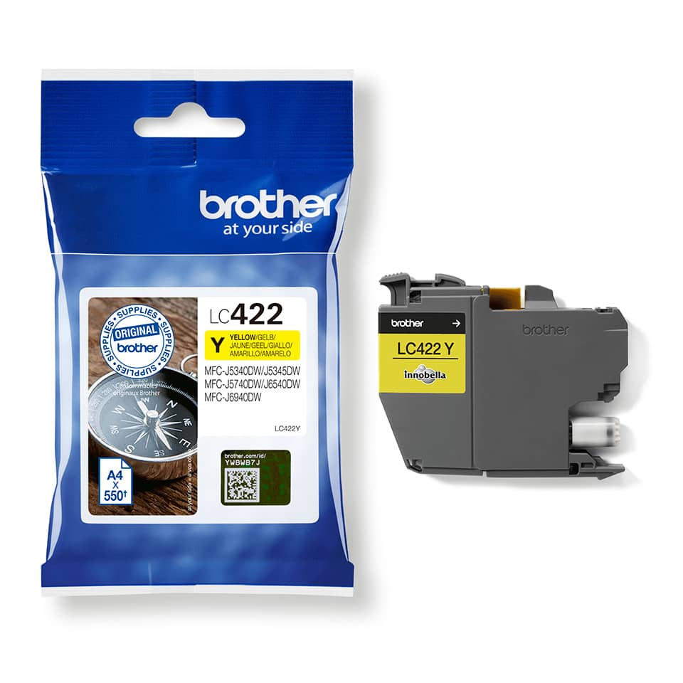 Tinte LC422Y, Tintenpatrone, Gelb, Druckerpatrone, Originaltinte