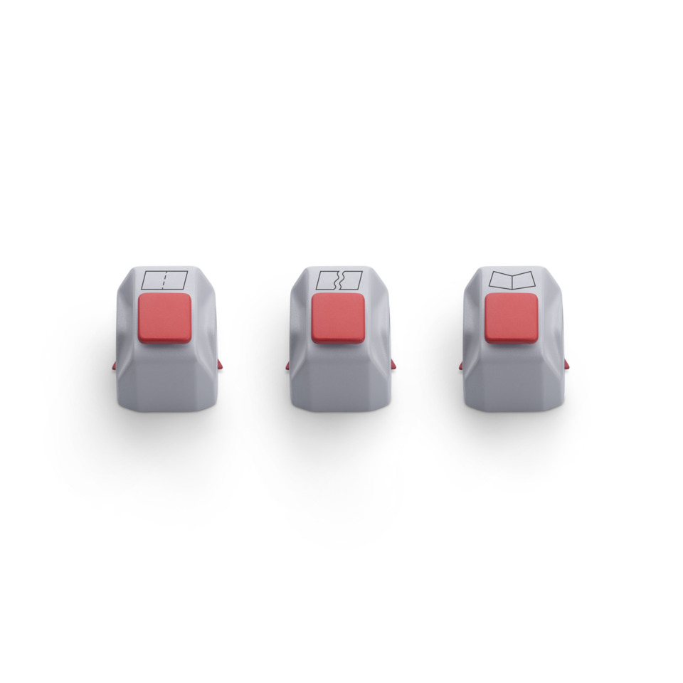 Tastatur, Tasten, roter Knopf, Draufsicht, Mini-Schalter