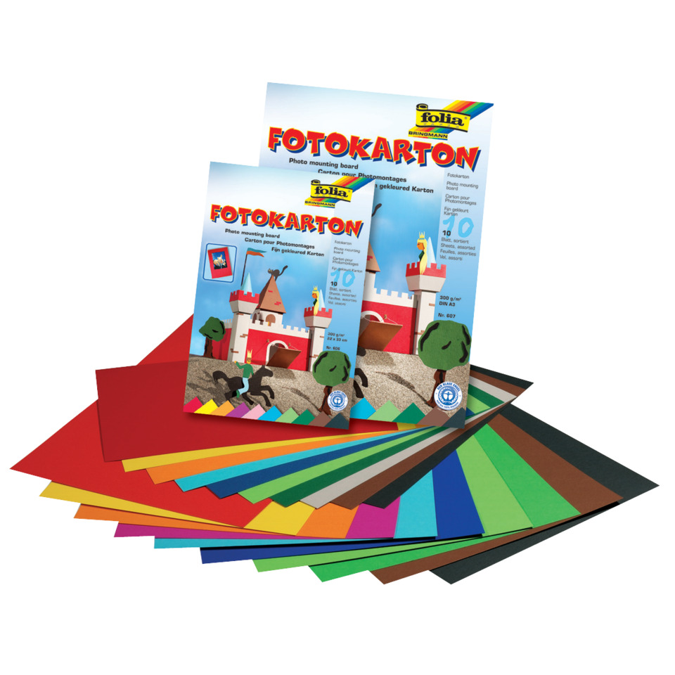 Fotokarton, Kartonage, Farbenfächer, Bauklötzchen, Farbfächer