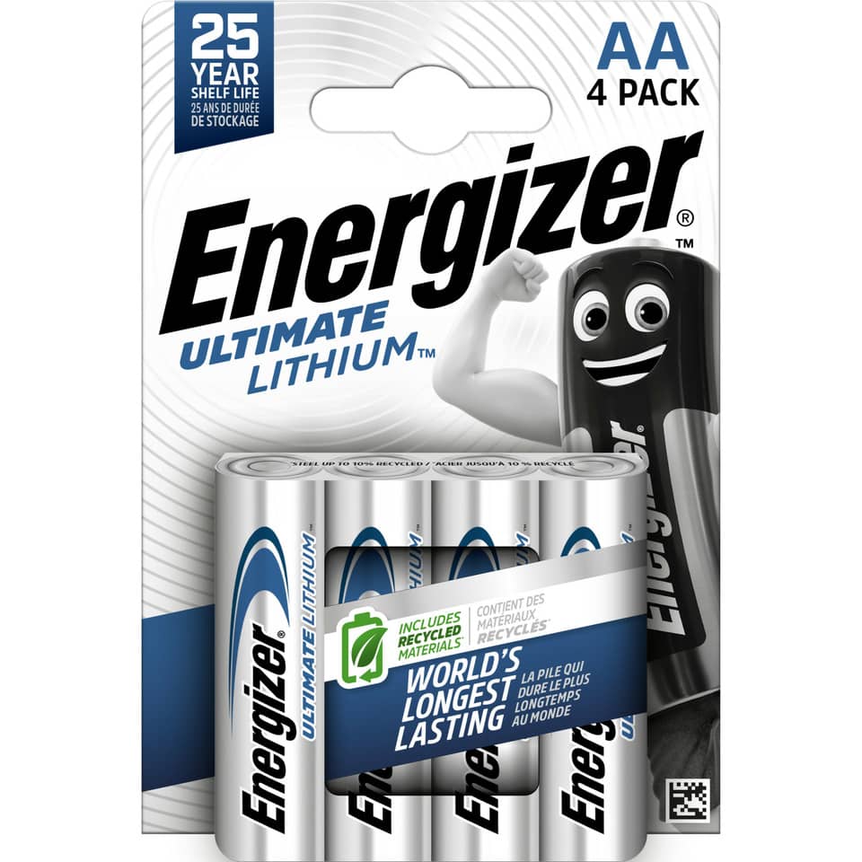 Batterie Lithium Ultimate, LR6/AA/Mignon, 4 Stück ENERGIZER E301535301