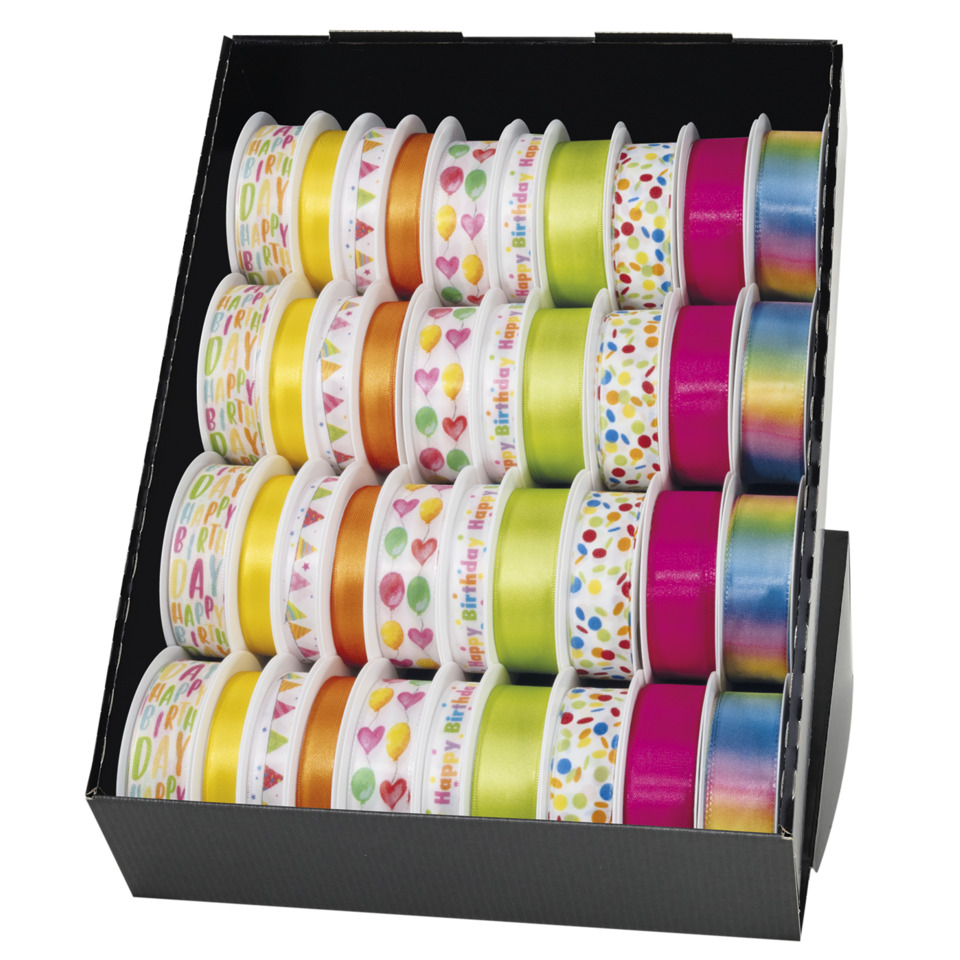 Geschenkband, Schleifenband, Band aus Stoff, Birthday-Band, Ribbons