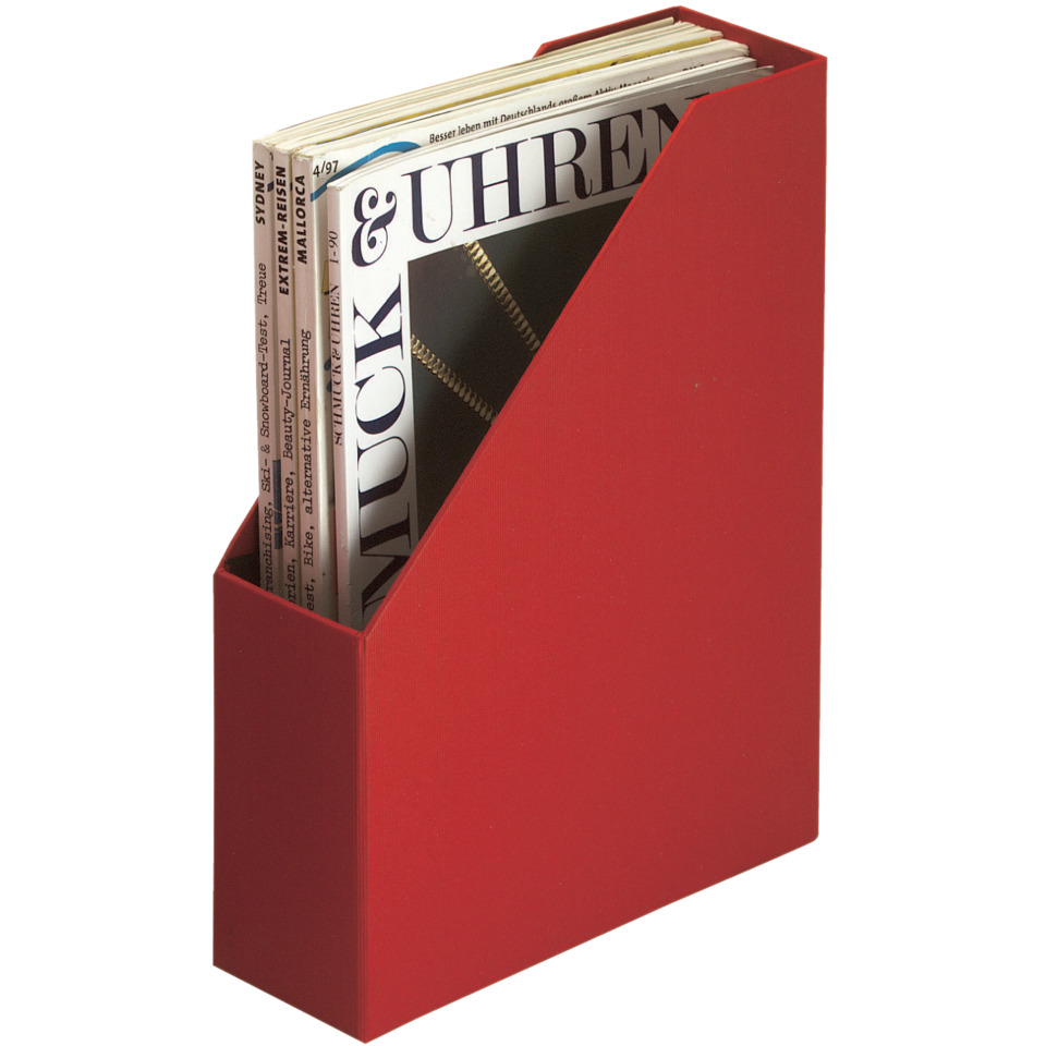 magazinhalter, zeitungsständer, roter ordner, schlankes ordner-system, zeitungsrack