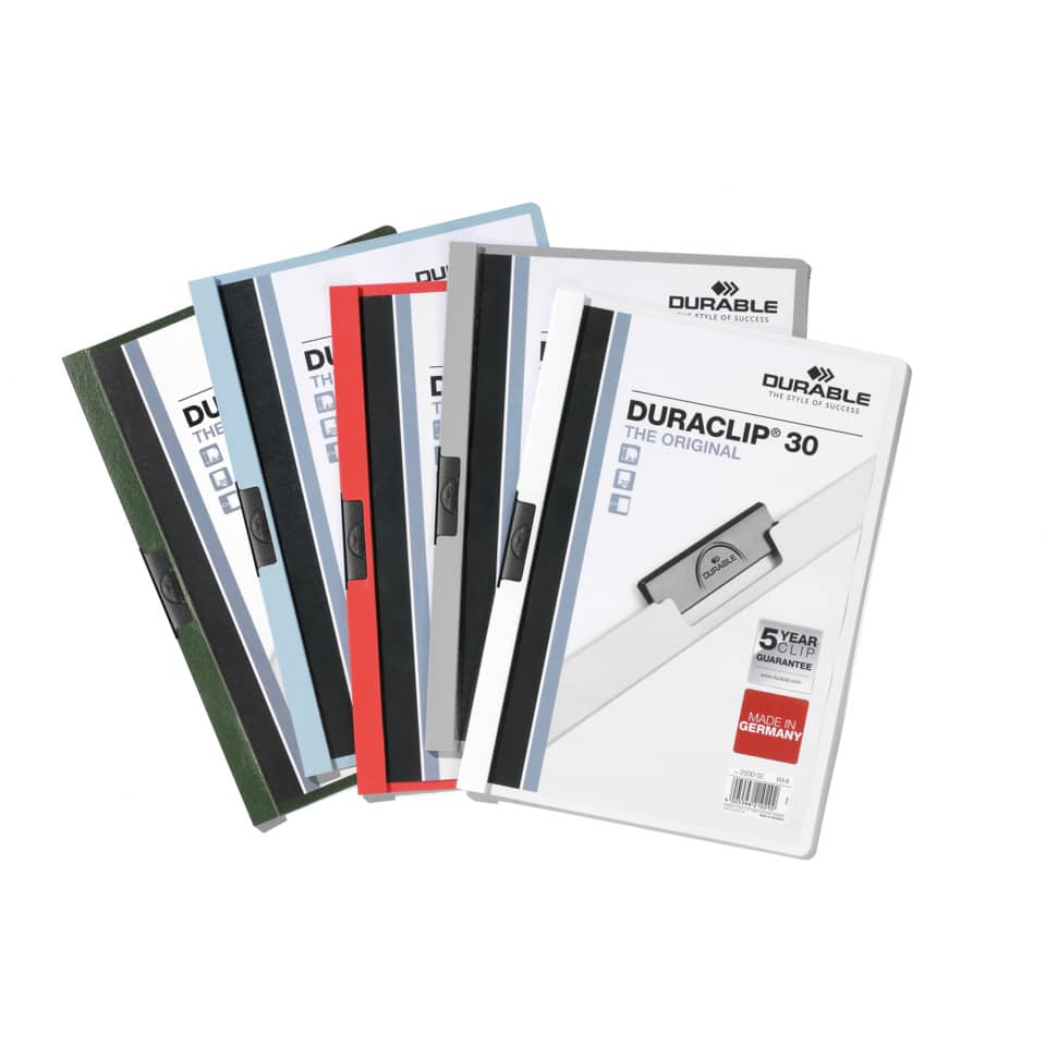 Kunststoffhülle, Klebedossier, DURACLIP, 0-30 Blätter, Made in Germany