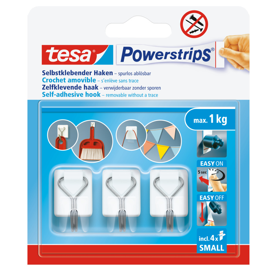 Haken, Powerstrips, Selbstklebend, Großpack, Kleber