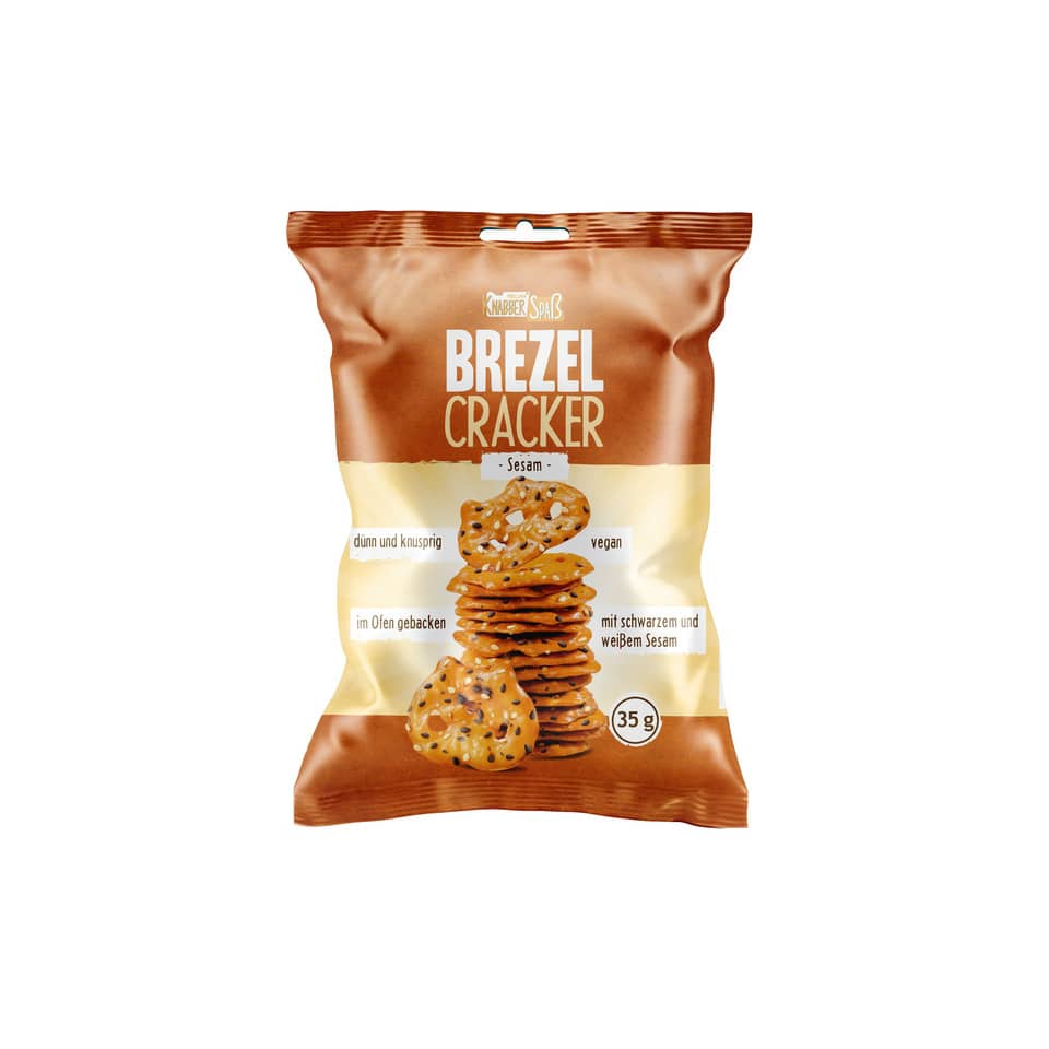 Brezel, Cracker, Sesam, Snack, vegan