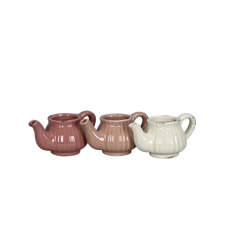Kettle, Teekanne, Porzellan, Durchbrochen, Dreier-Set