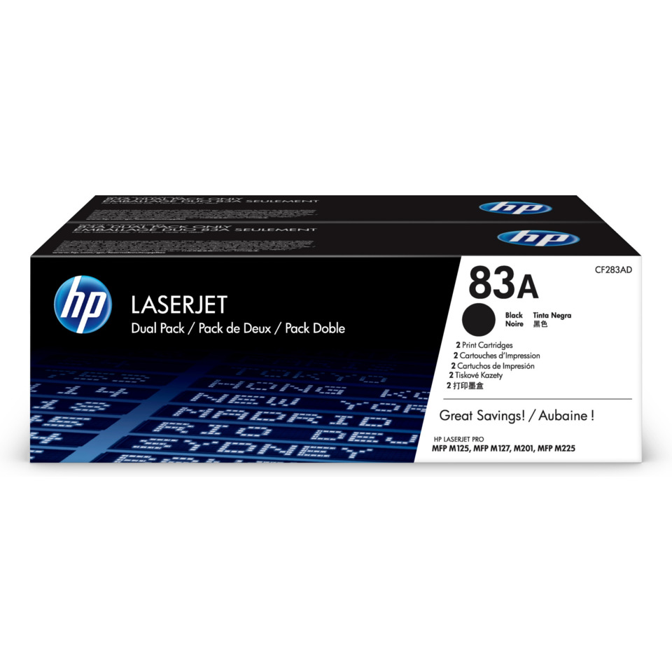LasertJet, Tintenpatrone, HP, Duplex Pack, 83A, LaserJet, Druckerpatrone, Tintenpatrone, HP, 83A