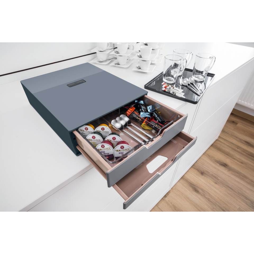 Küchenschublade, Kaffee-/Teebehälter, Organisationseinsatz, Kaffee-Kapseln, Tee-Kapseln