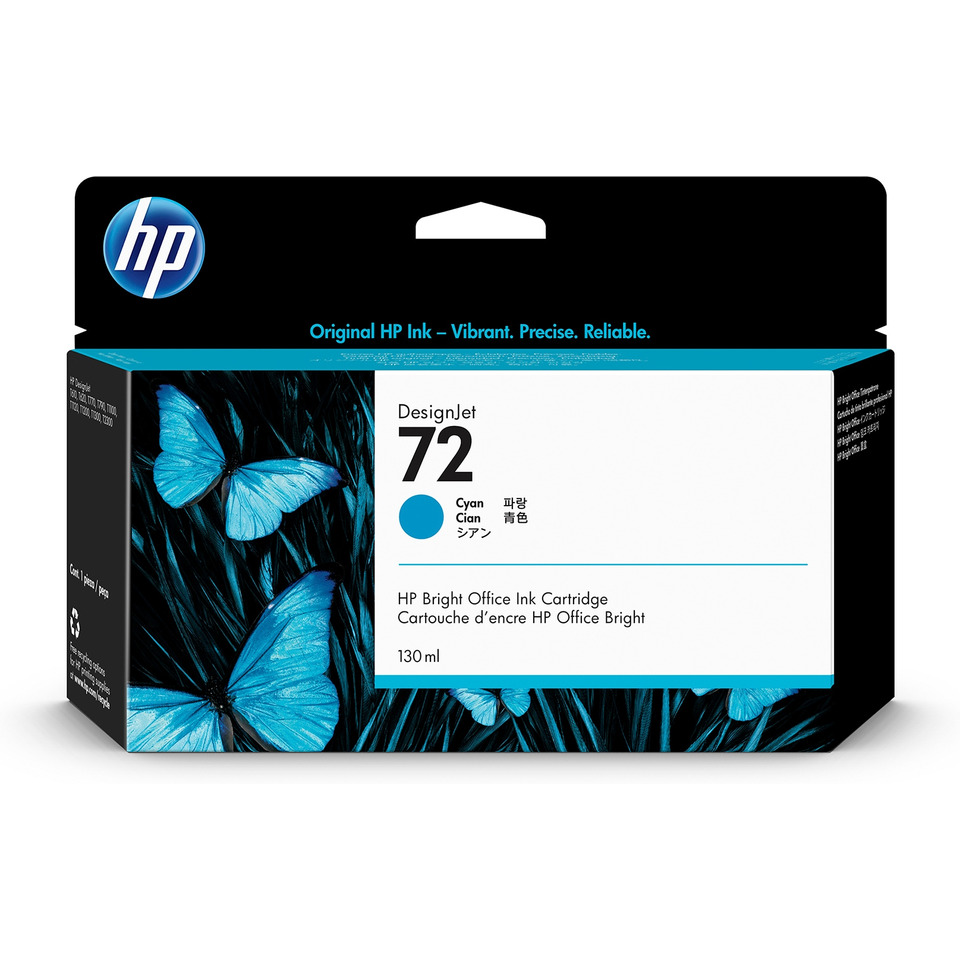 Tintenpatrone, HP Tinte, cyan, 72, 130 ml