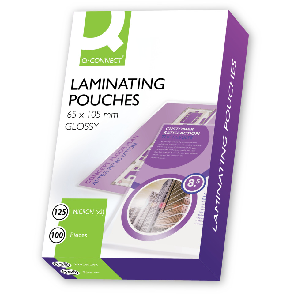 Laminierhüllen, 65 x 105 mm, glänzend, Mikron x2, 100 Stück