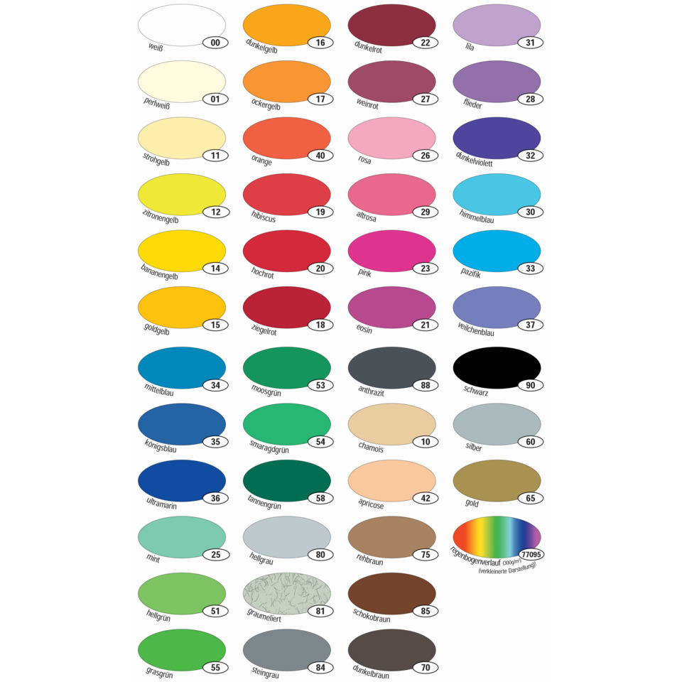 farbpalette, farbkarte, oval, farbnuancen, farbenvielfalt