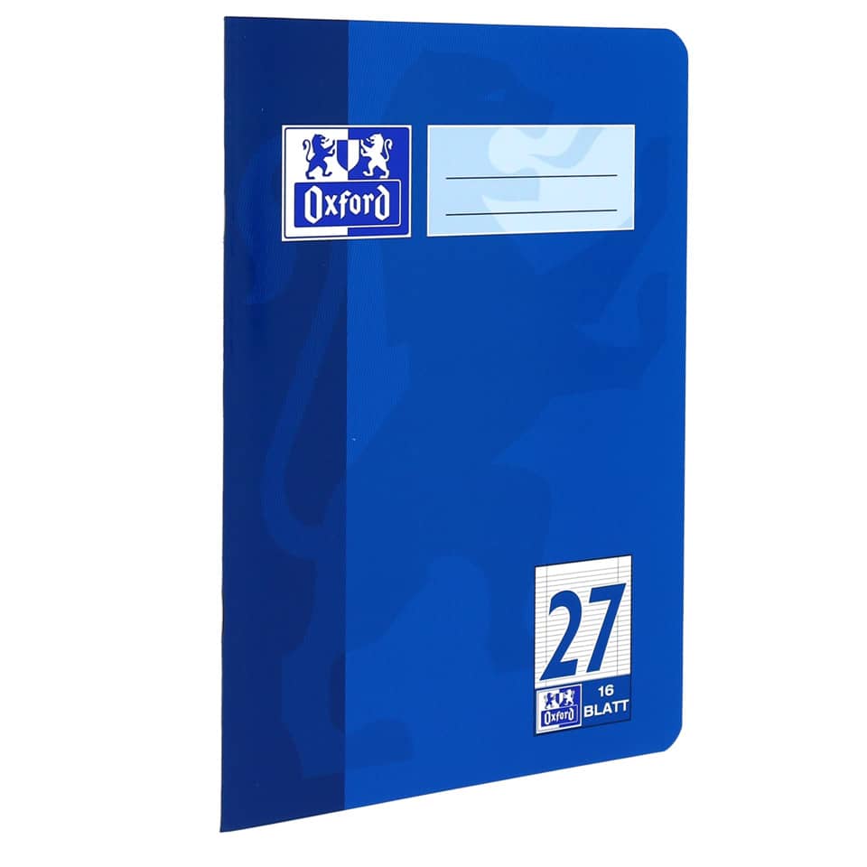 Schulheft, Notizbuch, Oxford, Blau, A4?