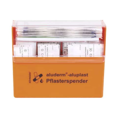 Pflasterspender aluderm®-aluplast - gefüllt, orange aluderm+silber 1009910