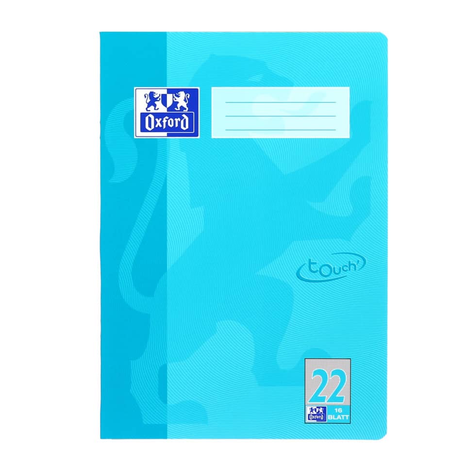 Heft Touch, A4, 90g/m², 16 Blatt, kariert, hellblau OXFORD 400104368
