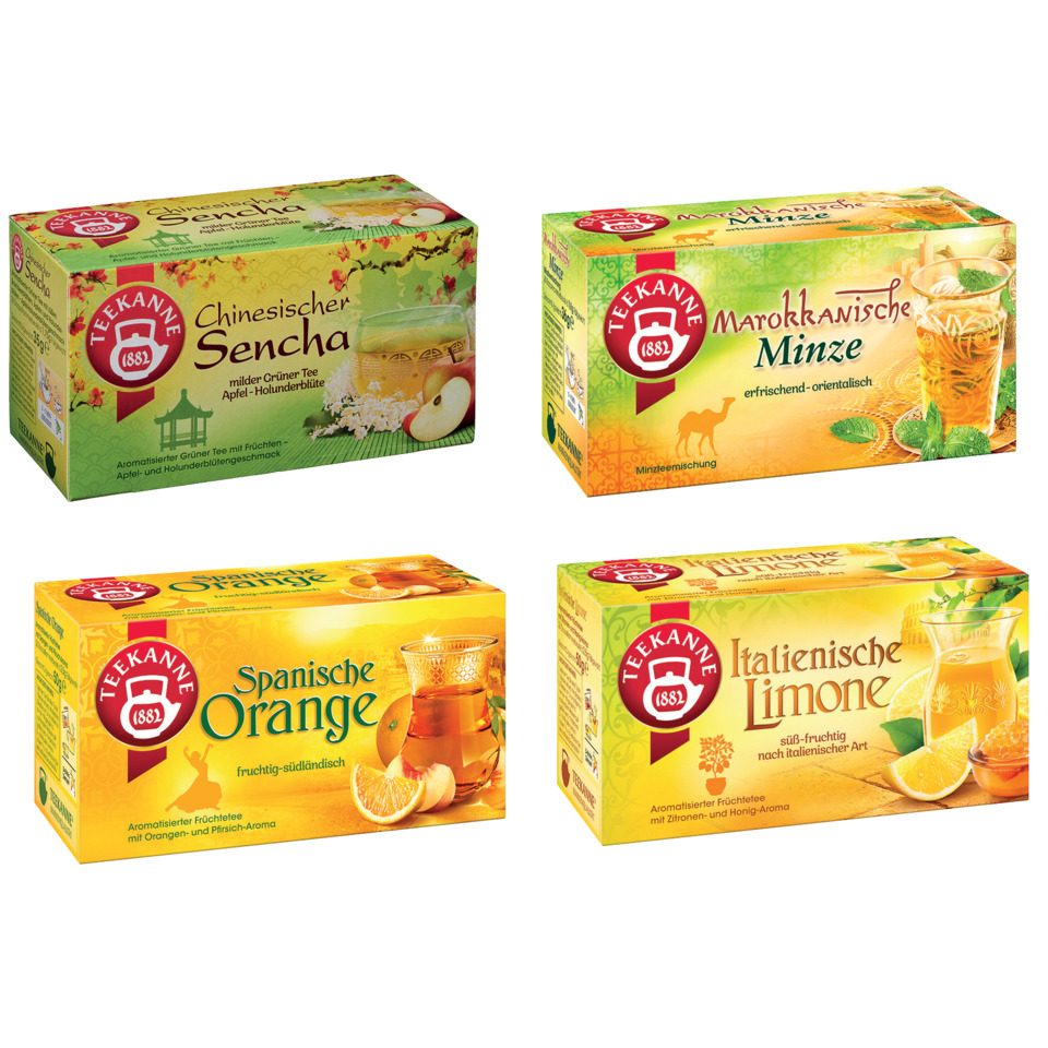 Tee, Sencha, Minze, Orangen-Tee, Italienische Limone