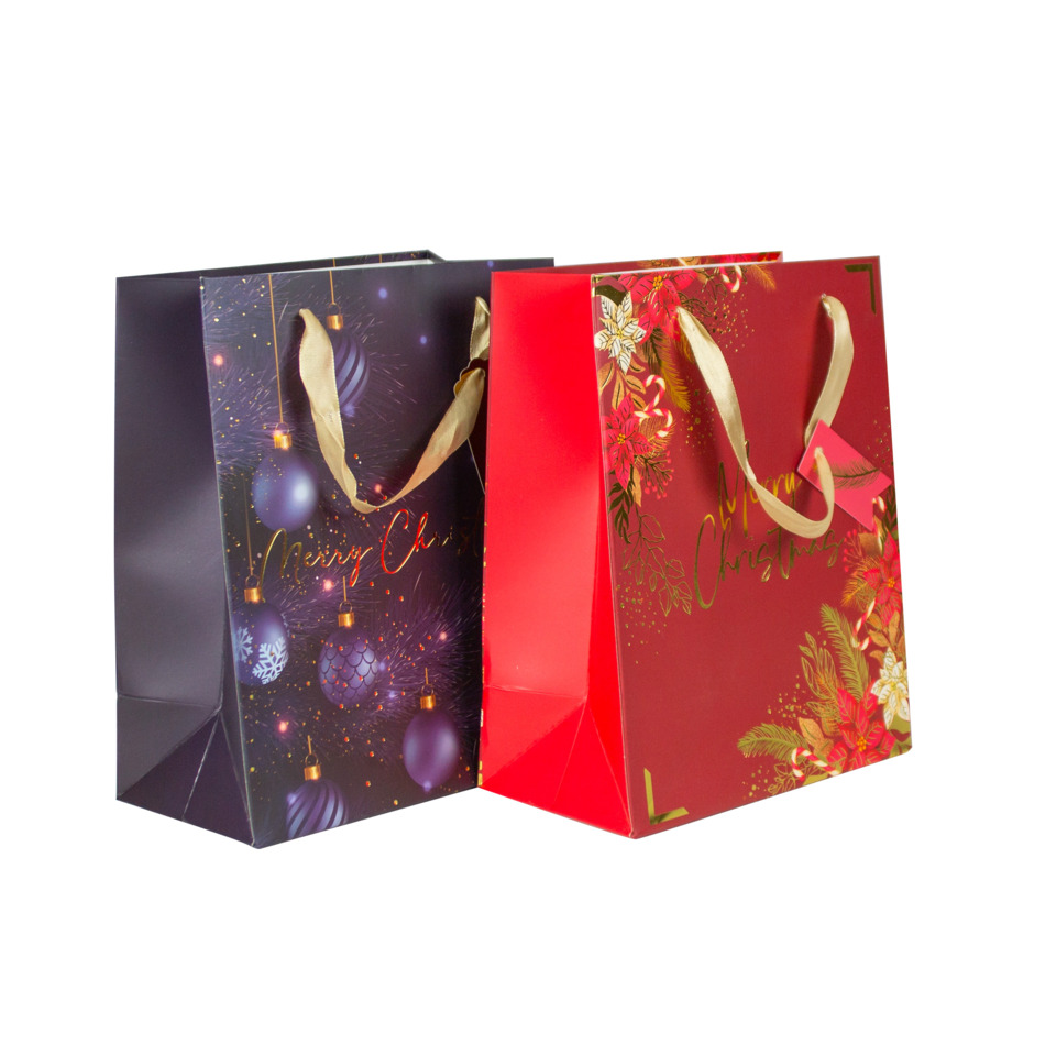Geschenktüten, Weihnachten, Glitzer, Rot, Gold