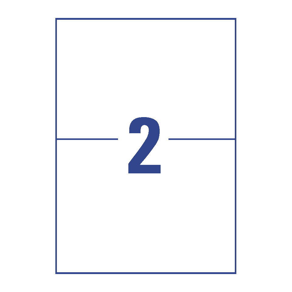 2, Karte, Rechteck, blauer Rand, geteilt