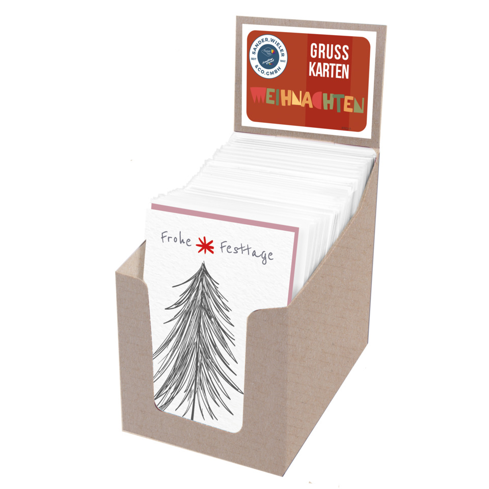 Weihnachtskarte, Kartenständer, Kartenhalter, Holzbox, Weihnachtsgruß