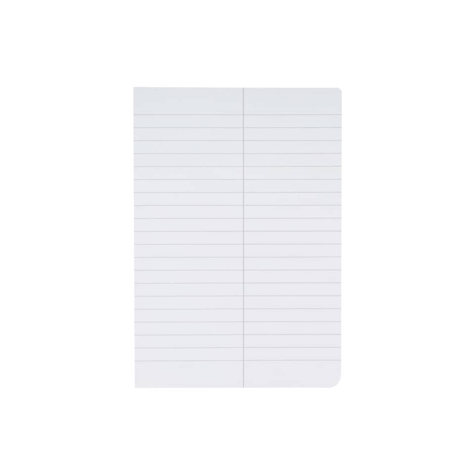 notebook, lineierte seiten, gepapier­te seiten, weiß, randlinie