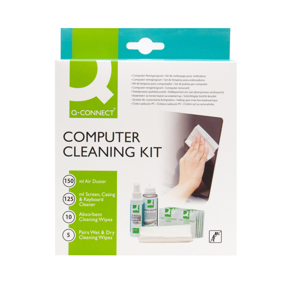 Computerreinigungsset, Reinigungstücher, Bildschirmreiniger, Laptopreinigung, Luftstaubung