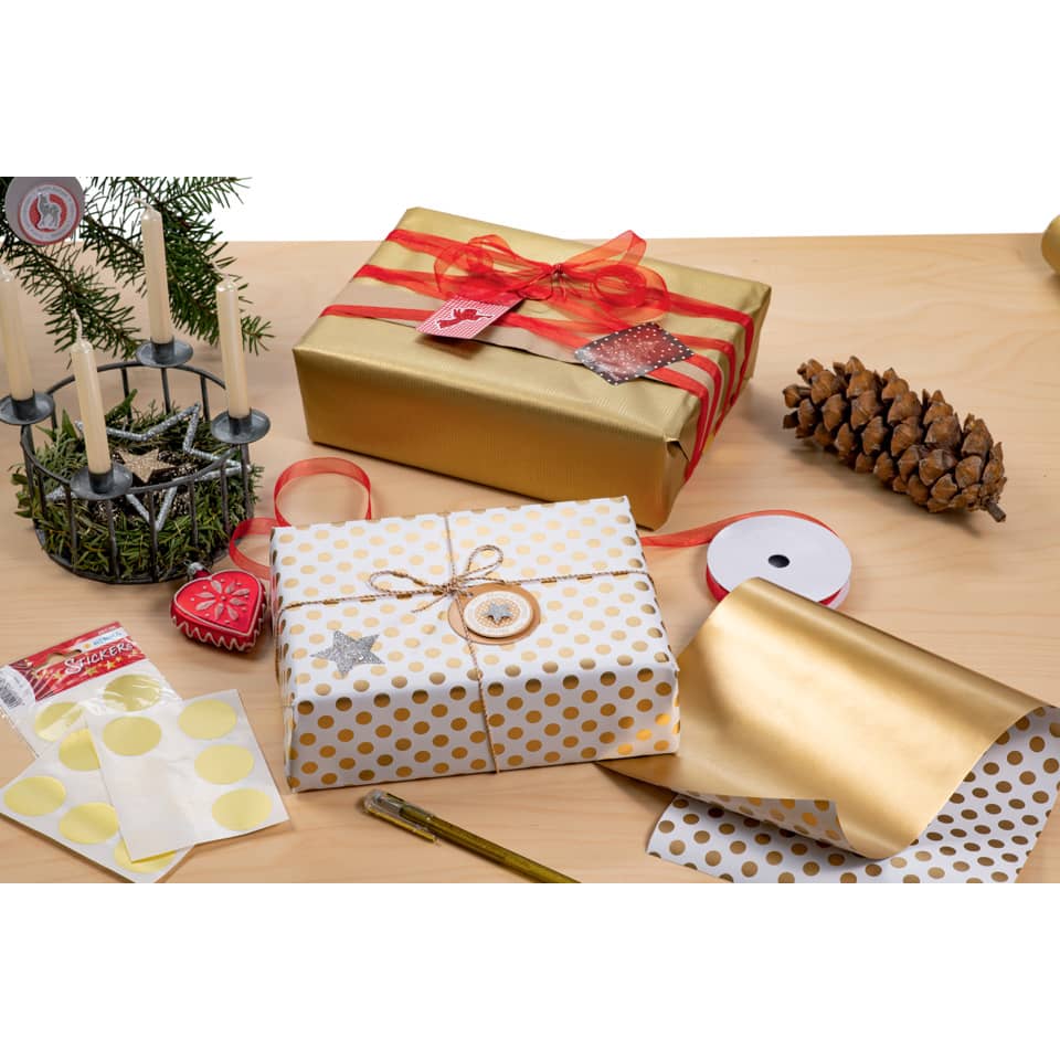 Geschenke, Geschenkverpackung, Gold, Paket, Dekoration