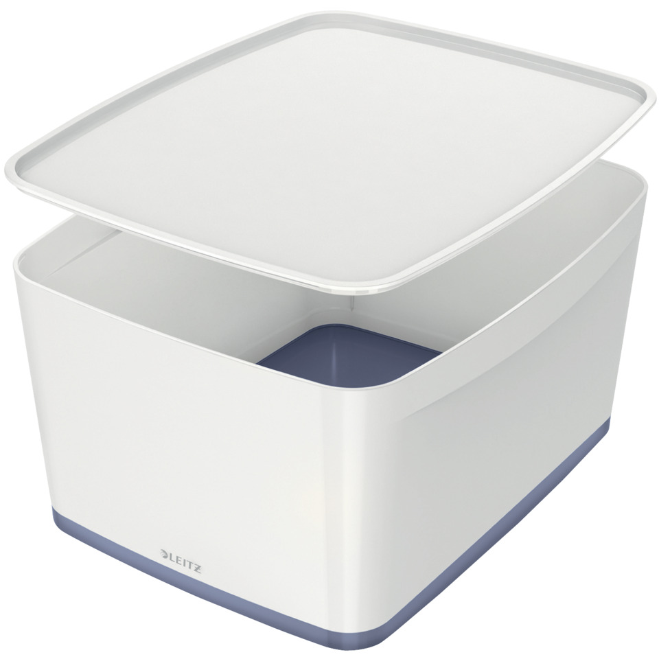 box, storage, plastic, white, lidded
