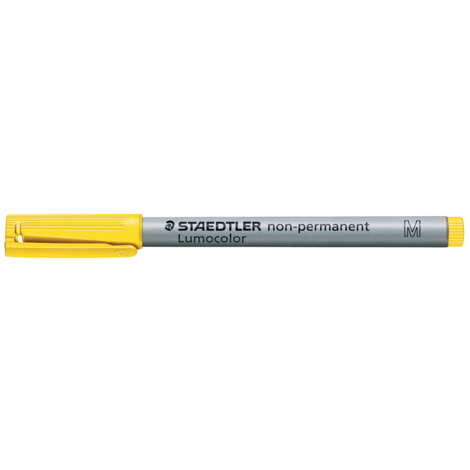 Marker, Permanent marker, Lumocolor, Yellow cap, Medium
