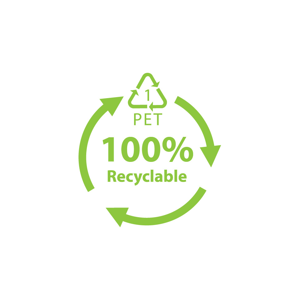 recyclable, PET, 100 Prozent, Kreislauf, Recycling