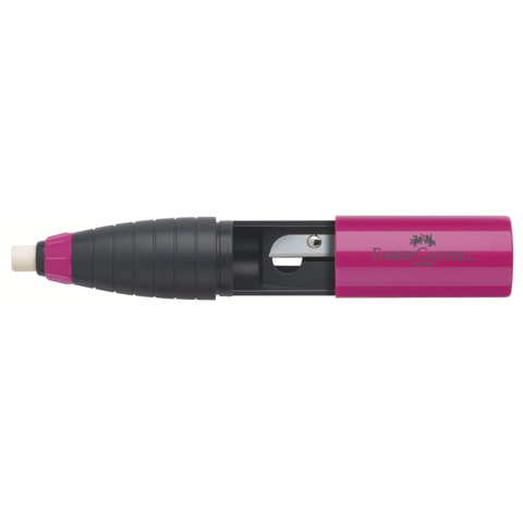 Radierer mit Spitzer, rot/blau FABER CASTELL 184401