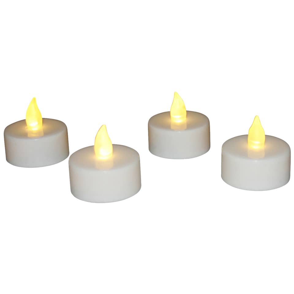 LED-Kerzen, Teelichter, Kunstlicht, Kerzendocht, 4er-Set