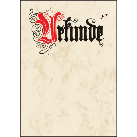 Design Papier Urkunde Calligraphy, A4, 185g/m², 12 Blatt SIGEL DP548