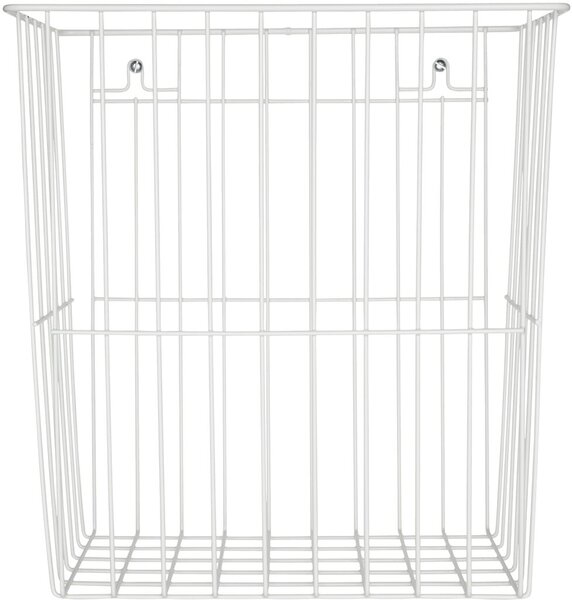Gitterabfallkorb, 20 Liter, Metall, weiß, (H x B x T) 350 x 320 x 220 mm, Wandmontage möglich